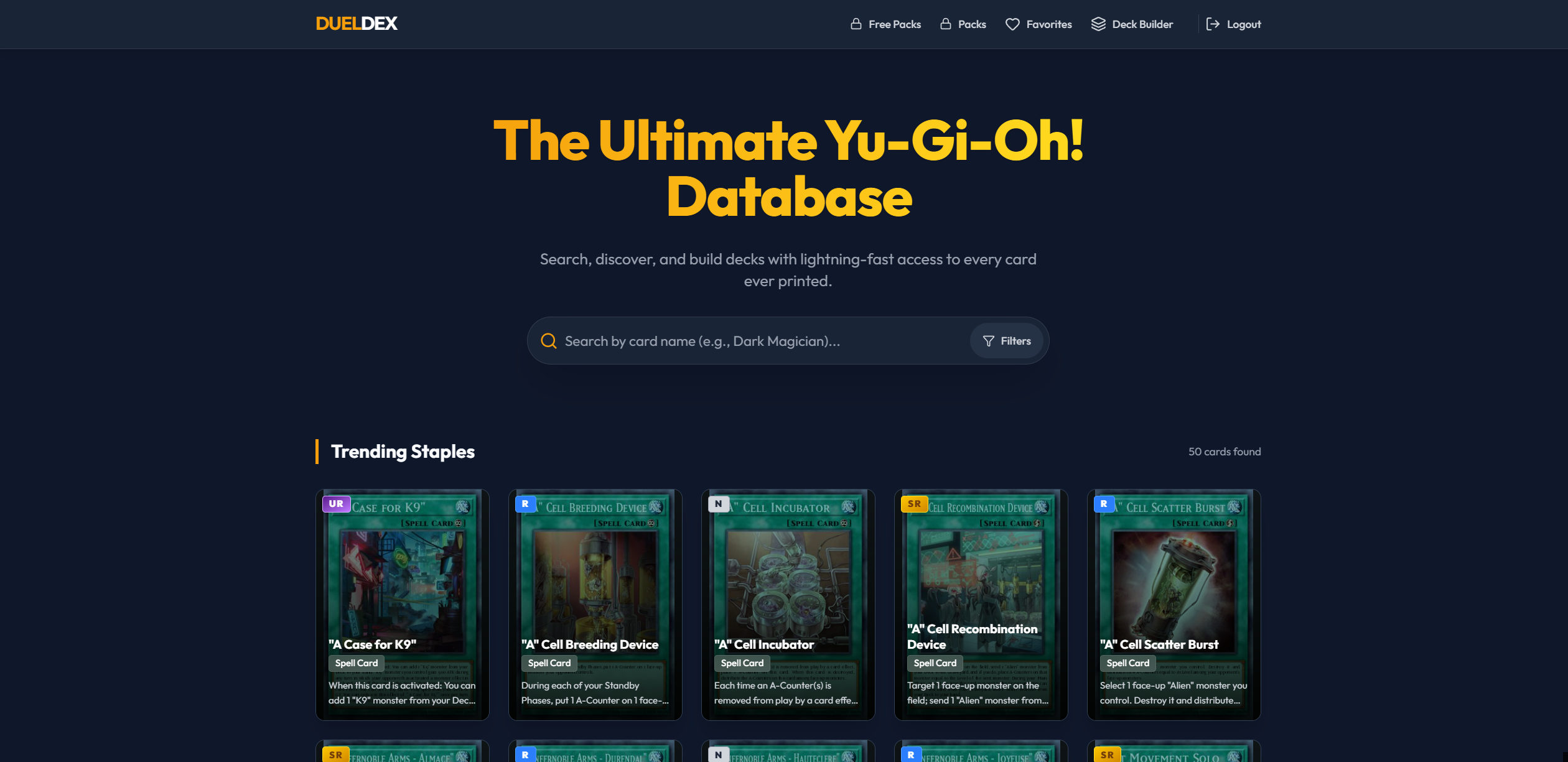 DuelDex | Yu-Gi-Oh! Analytics & Card Database